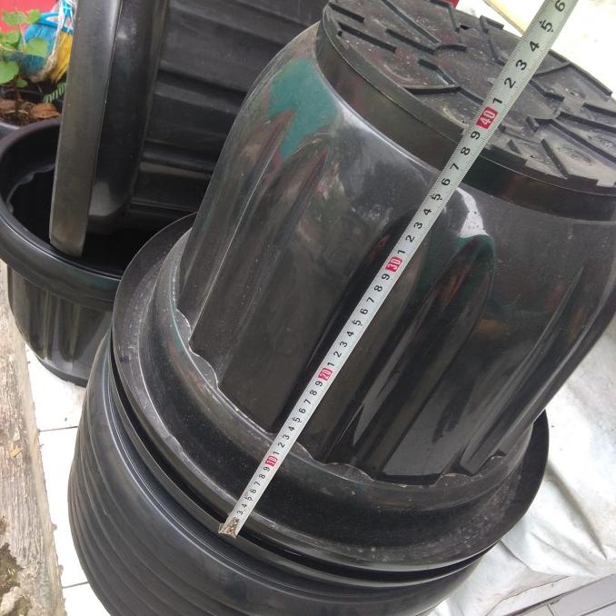 Terbaru Pot Bunga Pot Buah Pot Besar Hitam 50 Cm