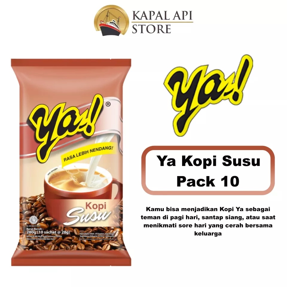 

KOPI SUSU YA! RENCENG ISI 10 PCS X 28 GRAM