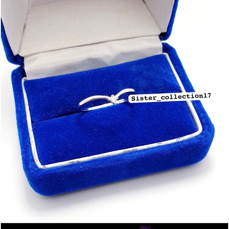 Cincin aurel cincin fuji cincin perak 925 lapis emas putih cincin wanita