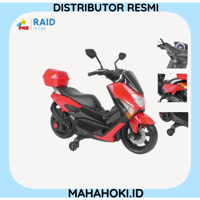 Bestseller Motor Aki Mainan Anak Pmb M-588 Nmax Raid Scooter Motor Listrik Murah