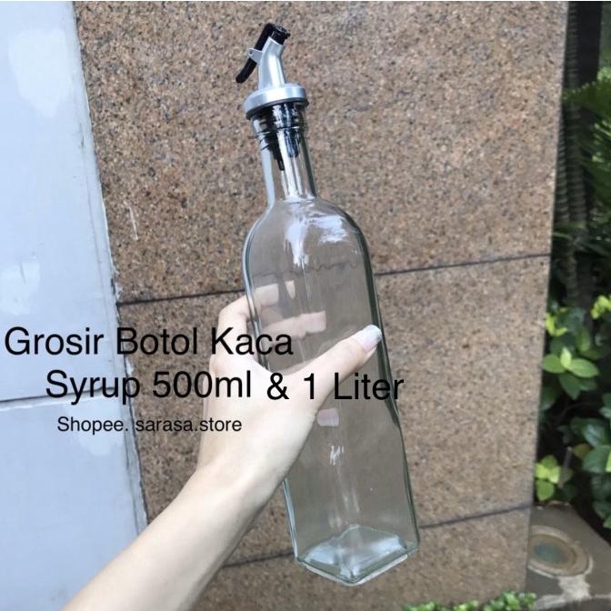 

Sale 8.8 Botol Syrup Sirup Kaca Oil Minyak 500 Ml & 1 Liter 1L 500Ml