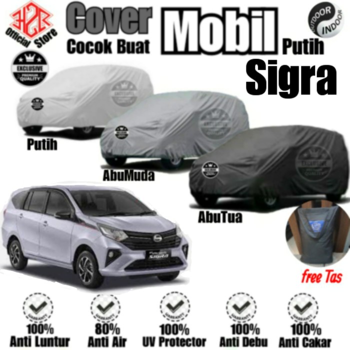 Cover Mobil Sigra. Sarung Mobil Sigra, Cover Mobil Polyester Premium