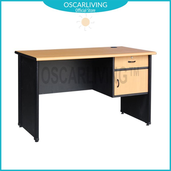 Best Seller Lunar Lmk 1260 L Meja Kantor [1/2 Biro + 1 Laci + 1 Pintu]