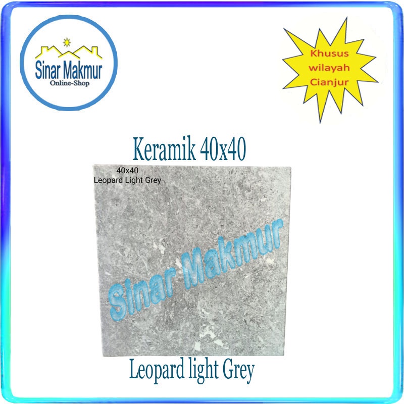 Keramik Lantai 40x40 Leopard Light Grey (PEGASUS)