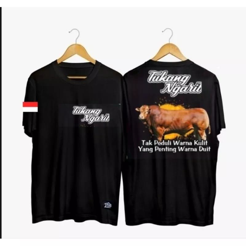 KAOS TUKANG NGARIT SAPI COKLAT MOTIF LAMA SAPI