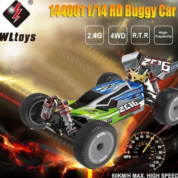 Rc Car Buggy Wl 144001 1/14 4Wd 60Km/H Rtr