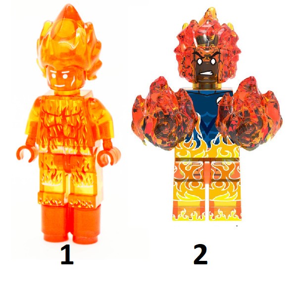 Marvel Human Torch Johnny Storm Fantastic Four Minifigure Lego