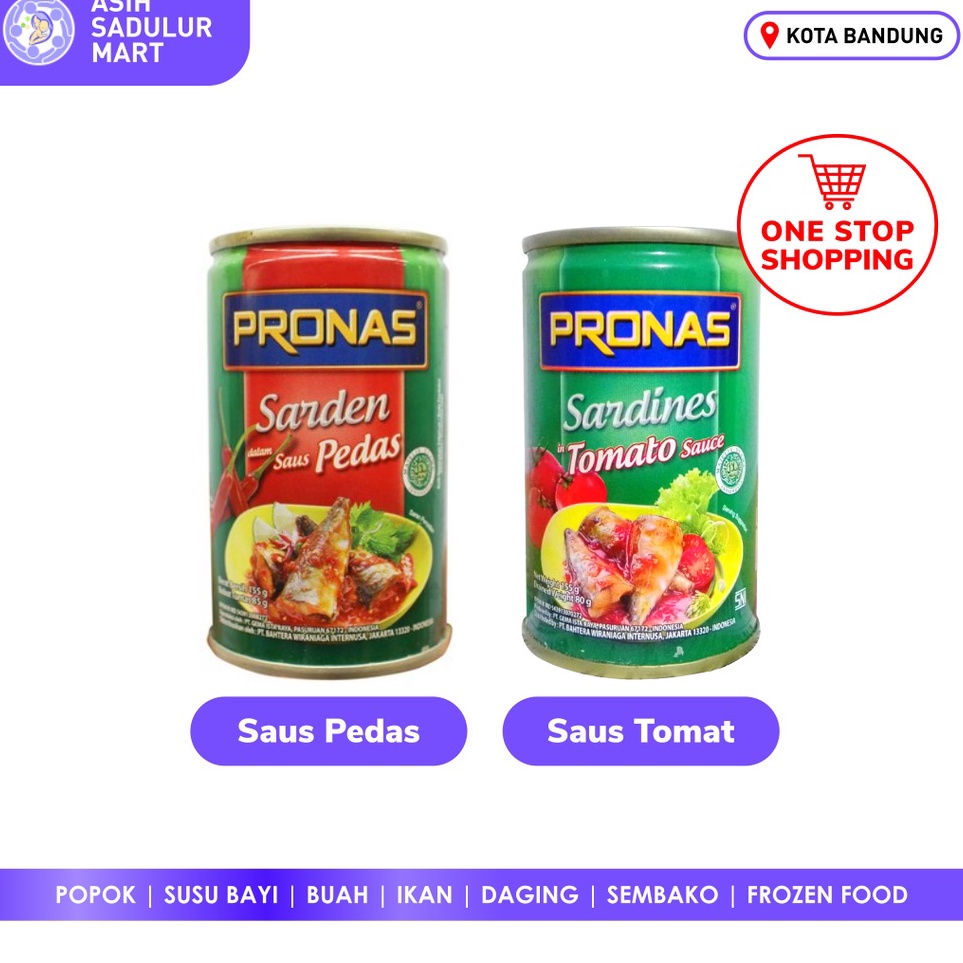 

✯Harga Promo➧ 7DMD7 Sarden Pronas Saus Pedas / Tomat 155g Promo Bandung B79 Terlaris