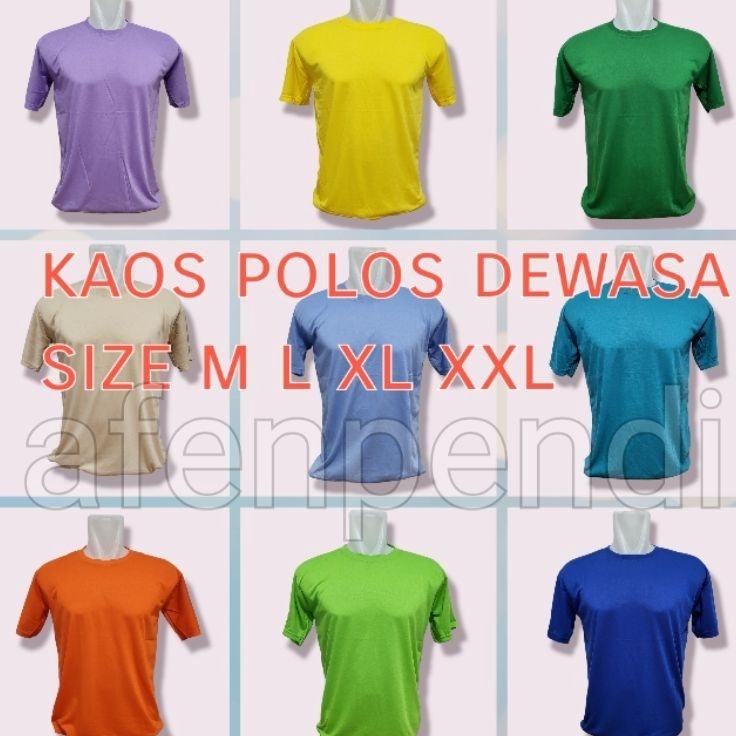 ➾Ready YARF9 kaos polos baju polos dewasa size m l xl xxl xxxl jumbo warna abu terang kuning kenari 
