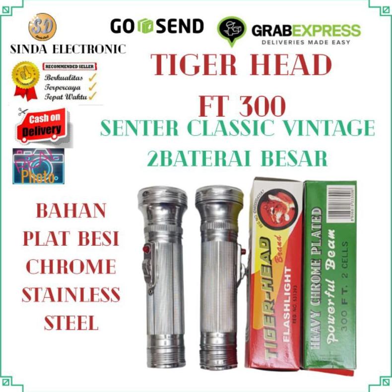 Terbaik Senter Tiger Head Ft 300,Senter Kaleng ,Senter Lawas,Senter Jadul,Senter Classic Erp