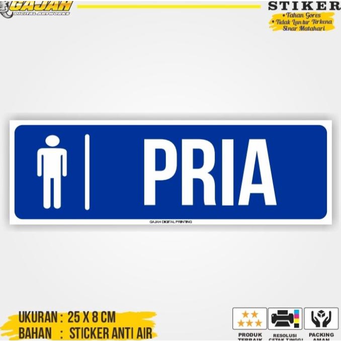 

8.8 Sale Stiker Label Sign Toilet / Stiker Label Toilet / Toilet Sign
