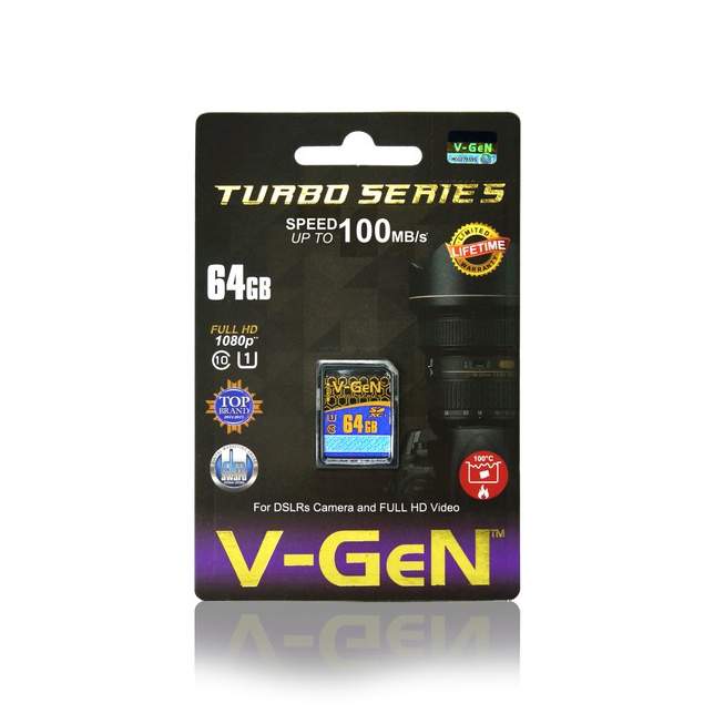 ☋Harga Termurah✾ VTWFM SDXC 64GB 3.0 V-GeN TURBO Class10 100MB/s Memory Kamera D51 Diskon