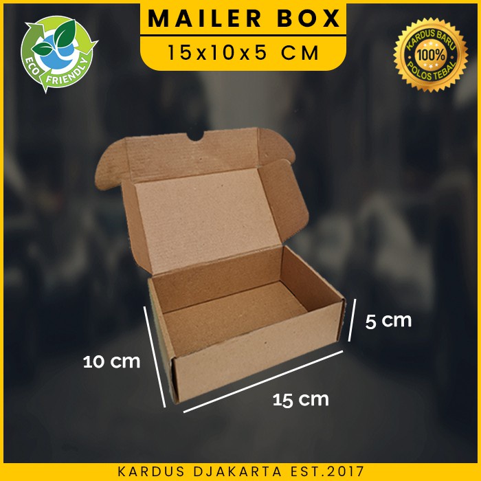 

Kardus / Kotak Box Mailer Die Cut Packing Polos 15x10x5 cm