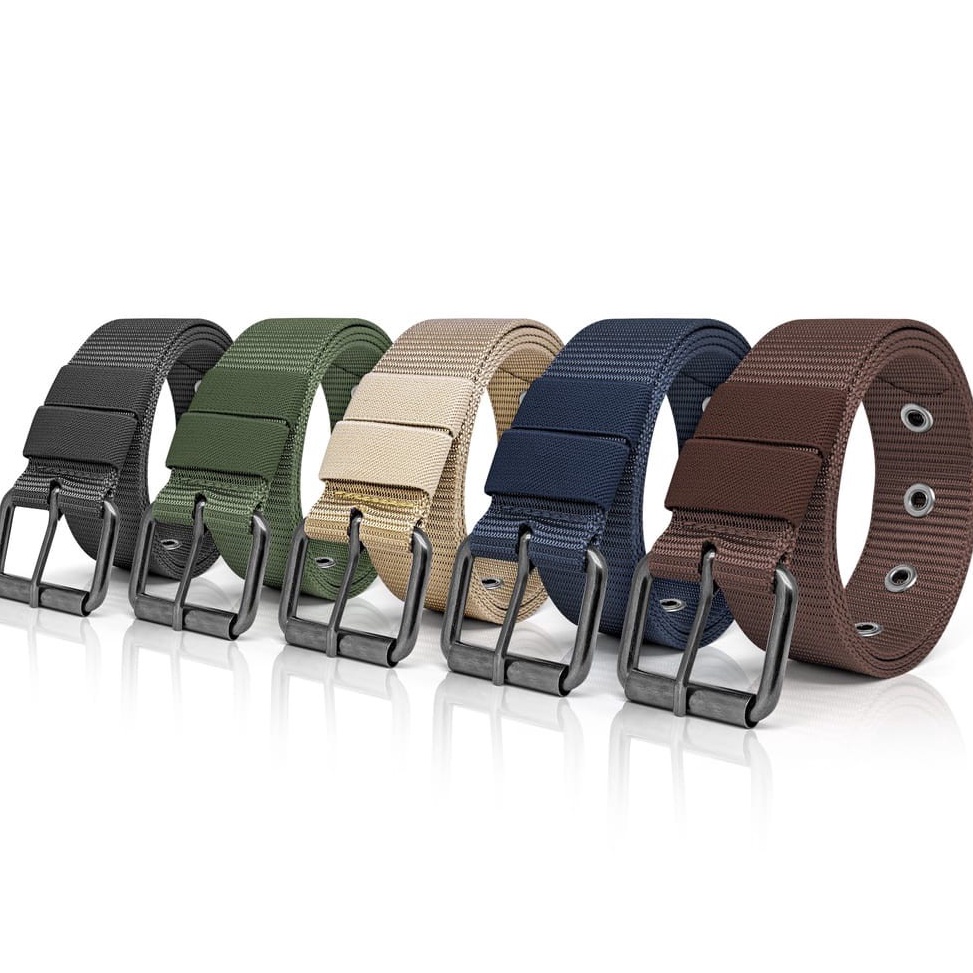 9.9 Flash Sale IKAT PINGGANG PRIA TALI SABUK NYLON CANVAS GESPER KEPALA MODEL JARUM MEN BELT FASHION