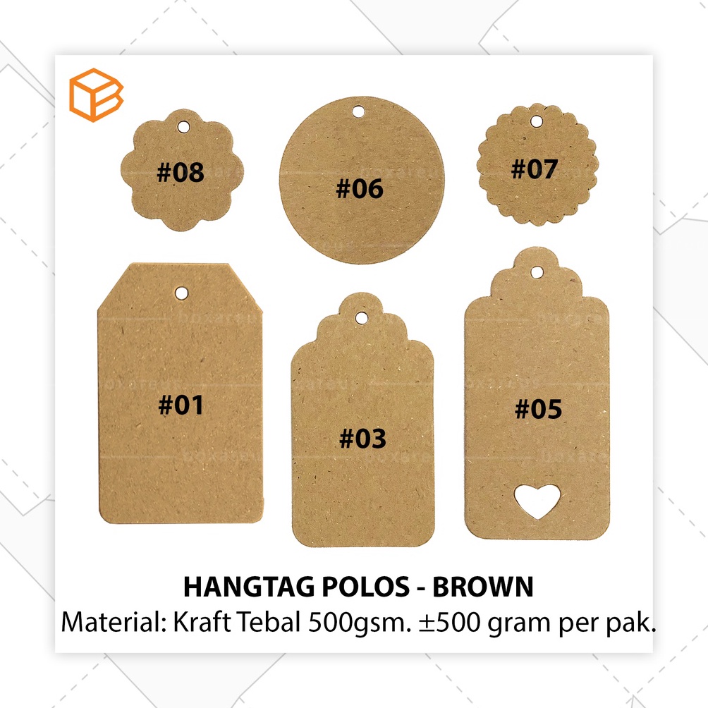 

Harga Promo Hangtag Kraft, Hang Tag, Label Harga, Label Baju - HTK JL7