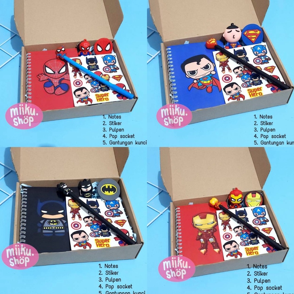 

[PRODUK YAYEB60] HAMPERS GIFT BOX ANAK KARAKTER SPIDERMAN IRONMAN BATMAN SUPERMAN Harga Termurah