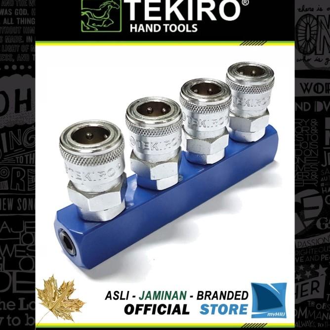 Nepel Selang Angin Cabang Empat - 4 Way Air Quick Coupler Tekiro