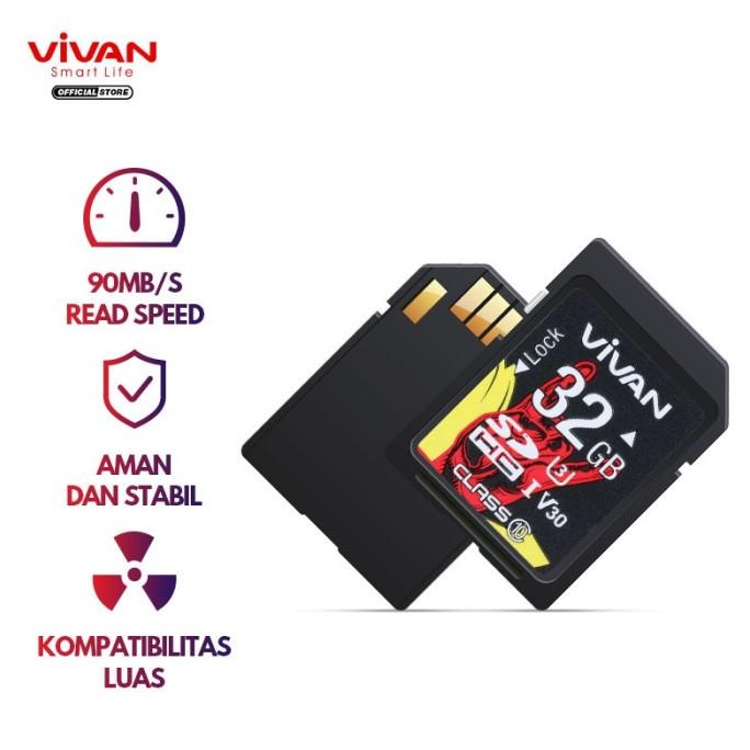 VIVAN SD CARD 32GB 90MBPS MEMORY CARD CAMERA DSLR MIRRORLESS GARANSI