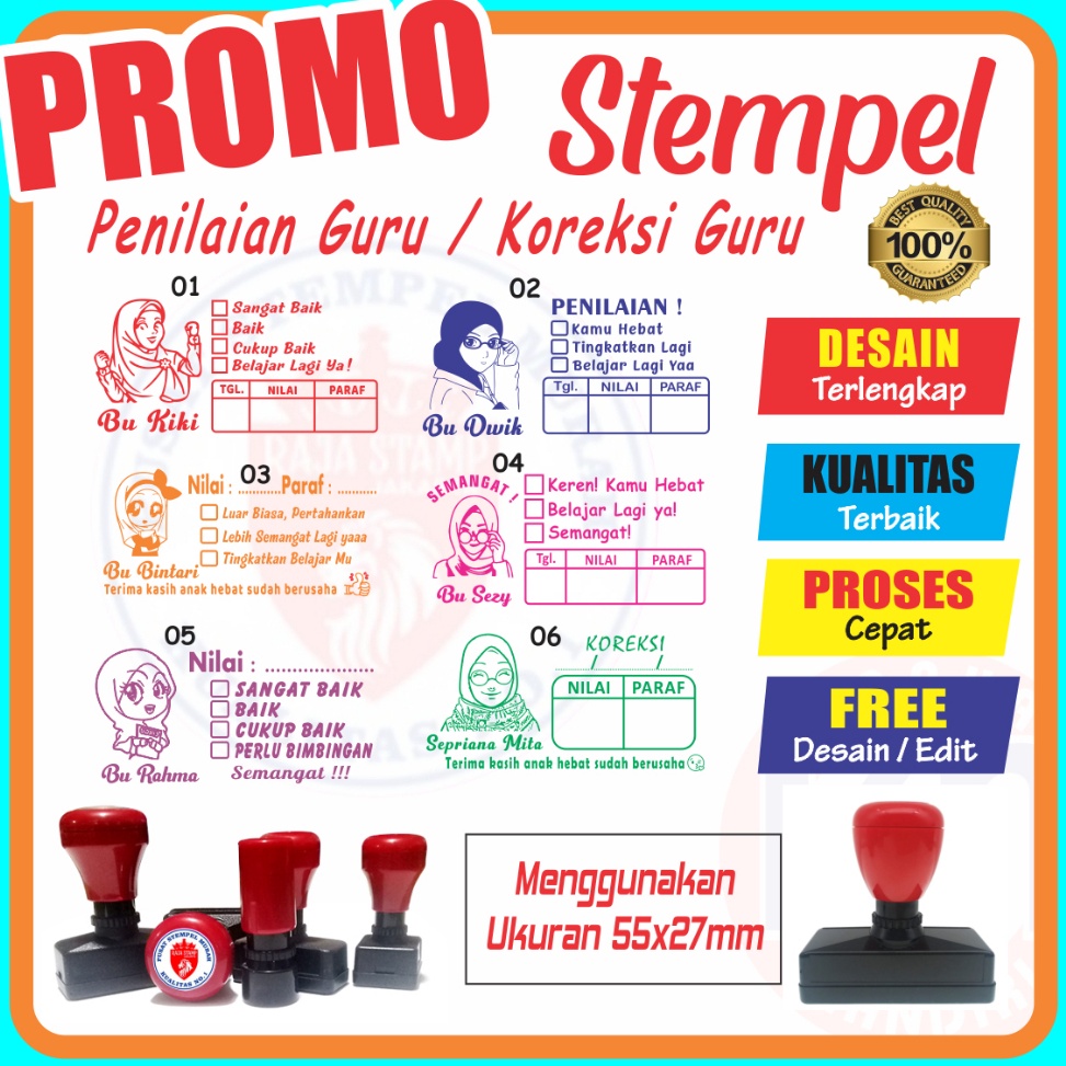 

➘ Stempel Nilai Guru / Penilaian / Koreksi / Checked / Reward 6038