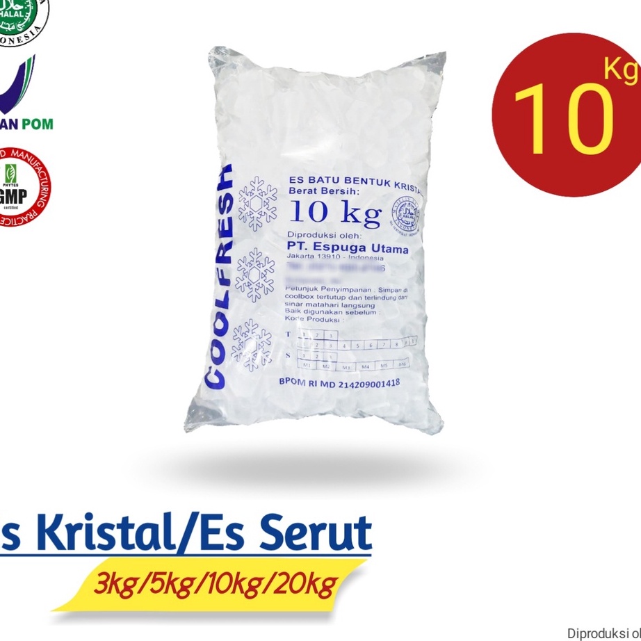 

←Laris✶↑ GCK90 ES BATU KRISTAL/ES BOLONG/ES SERUT 10KG BPOM RI E41 Diskon