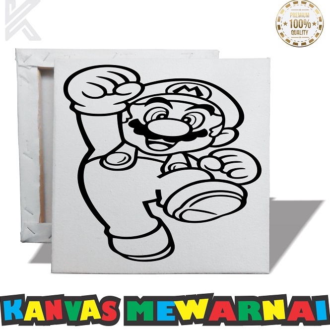 

➧Big Sale❋ GRSCI Kanvas Sketsa Mewarnai 20x20 cm SUPER MARIO / Kanvas Lukis Sketsa Gambar 20x20 cm F33 Seller