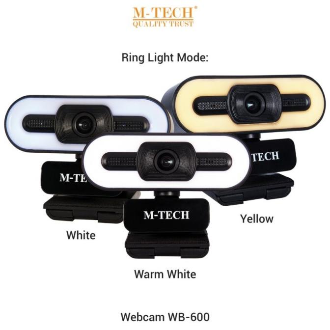 Webcam M-Tech WB-600 1080P Full HD With Ring Light And Microphone