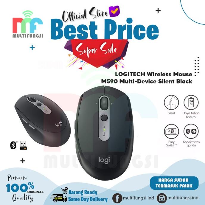 Mouse LOGITECH M-590 Multi-Device Silent - Garansi Resmi M590