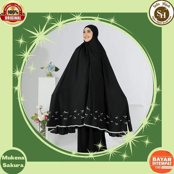 mukena rukuh alat sholat wanita dewasa potongan rayon premium original sakura arrafi bordir renda me