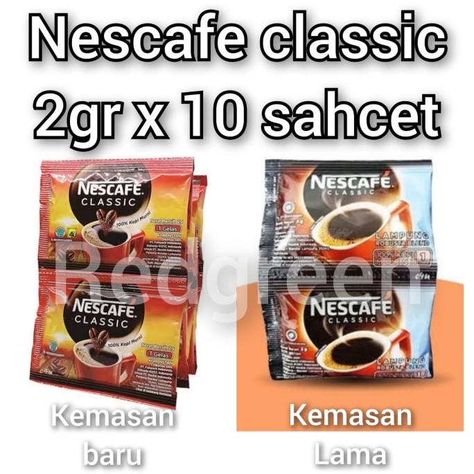 

] Kopi Nescafe Classic Sachet 2gram 1 pack isi 10 renceng 10pcs 10sachet