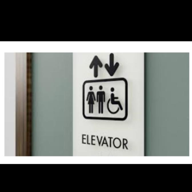 

akrilik tanda sign board elevator lift mall hotel apartemen