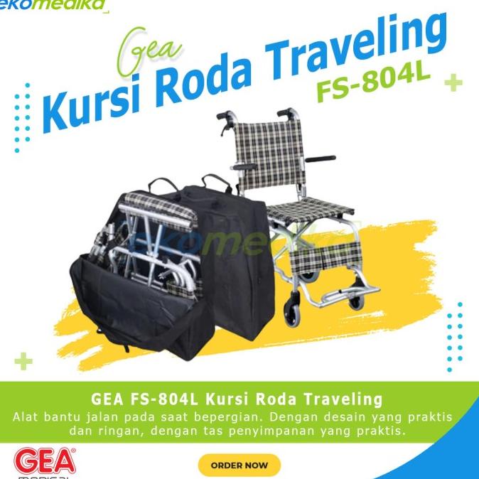 Kursi Roda Lipat GEA Travelling / Kursi Roda Travel GEA FS 804 L Umrah