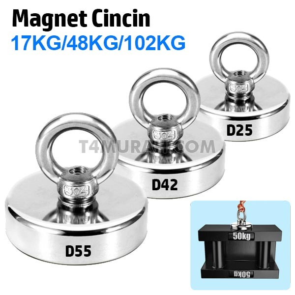 Terlaris Magnet Neodymium Kait Magnet Pancing Besi Magnet Bulat D25 D42 D55