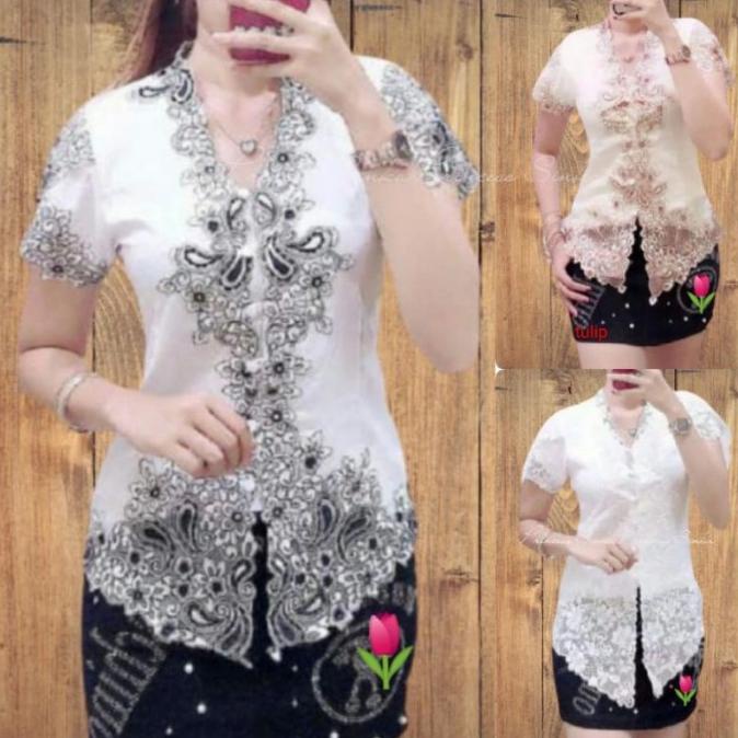 Kebaya Encim Senada Modern Lengan Pendek Tulip Wanita