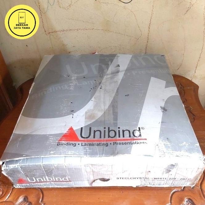 cover jilid unibind Steel cristal white 220-280 asli