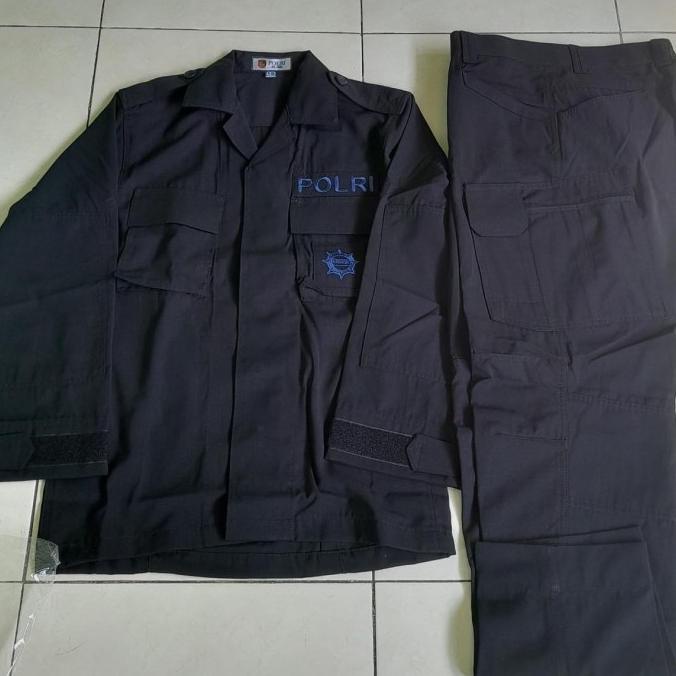 Seragam PDL Hitam jatah polri tactical brimob