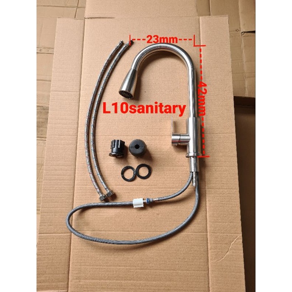 Kran Angsa Tarik SOLIGEN / Kran Angsa Bak Cuci Piring BCP Sink Panas Dingin Hot Cold BLACK Stainless