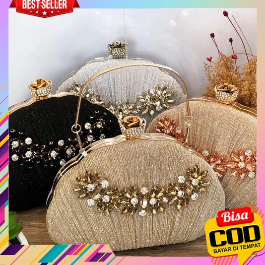 Tas Pesta Wanita 2023  Kondangan Mewah Terbaru Handbag Ibu Mini Pouch Makeup Clucht Remaja Kecil Kor