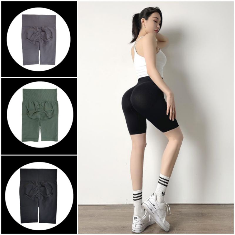 Legging Pendek Scrunch Booty Lifting Sport Wanita