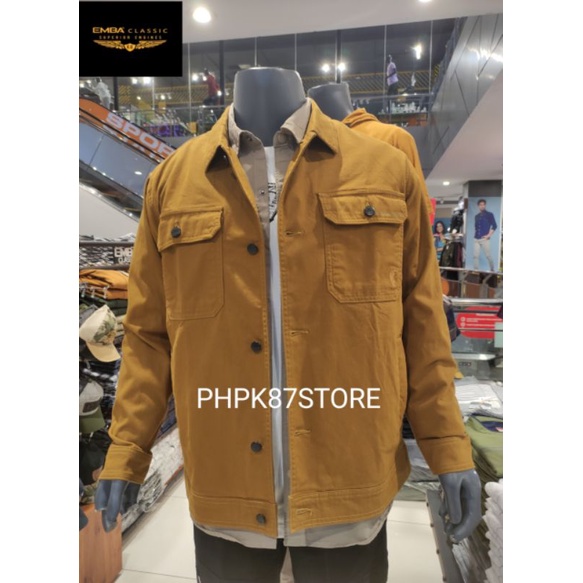 JAKET DENIM PANJANG PRIA MEREK EMBA CLASIC