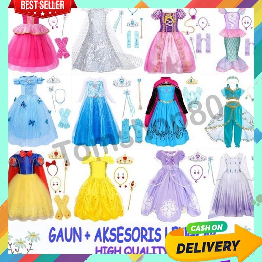 Daster Anak Perempuan Baju Anak Perempuan Baju Frozen Dress Anak Perempuan  Gaun Anak Perempuan Gaun