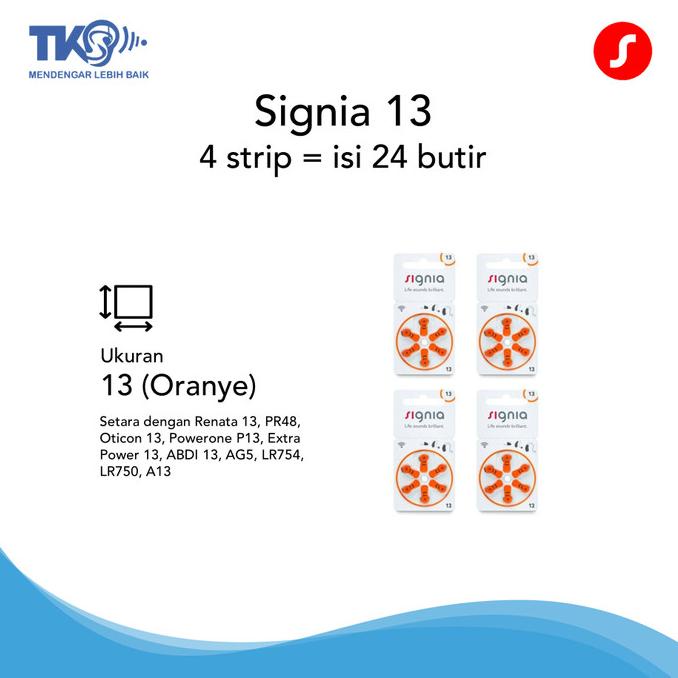 4 Roll Baterai Alat Bantu Dengar Signia 13