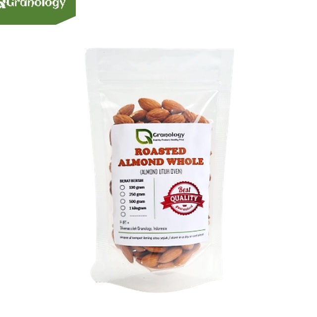 

Ready❉➤ EKZDV Roasted Whole Almond / Kacang Almond Utuh Oven (100 gram) by Granology F79 ➼Dijual