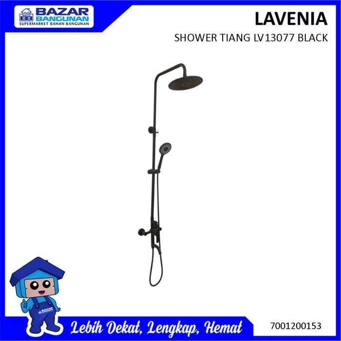Bestseller Shower Tiang Lever Column Set Lavenia Lv13077 Lv 13077 Black 3 Way