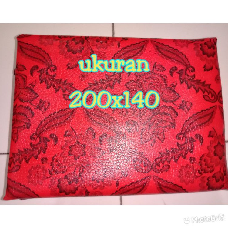 ↥ Perlak meteran serbaguna motif kembang merah /perlak/taplak ¥