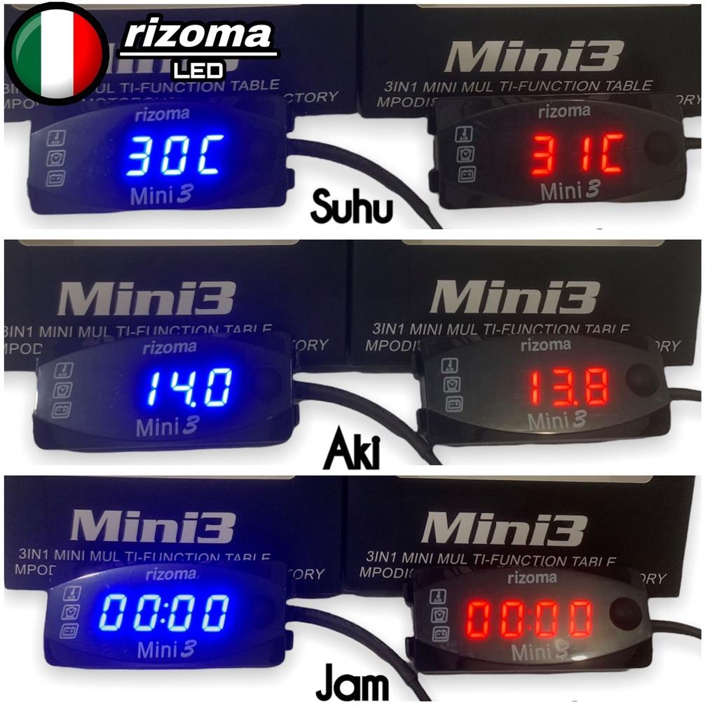 Terlaris Volt Meter Rizoma Voltmeter Rizoma Volt Meter Motor Voltmeter Aki Digital Alat Pengukur Aki