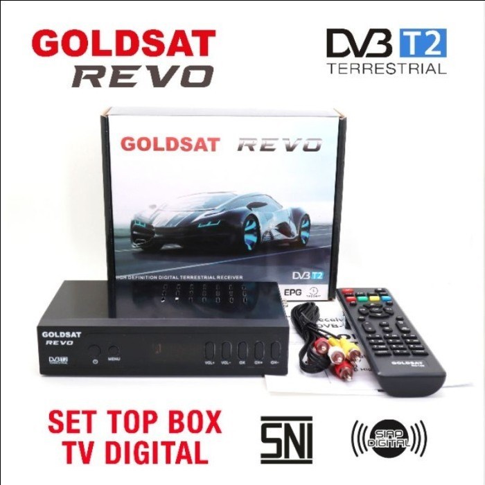 NEW SERIES SET TOP BOX TV DIGITAL GOLDSAT REVO DVB-T2 STB - STB GOLDSAT REVO ORIGINAL TERBARU