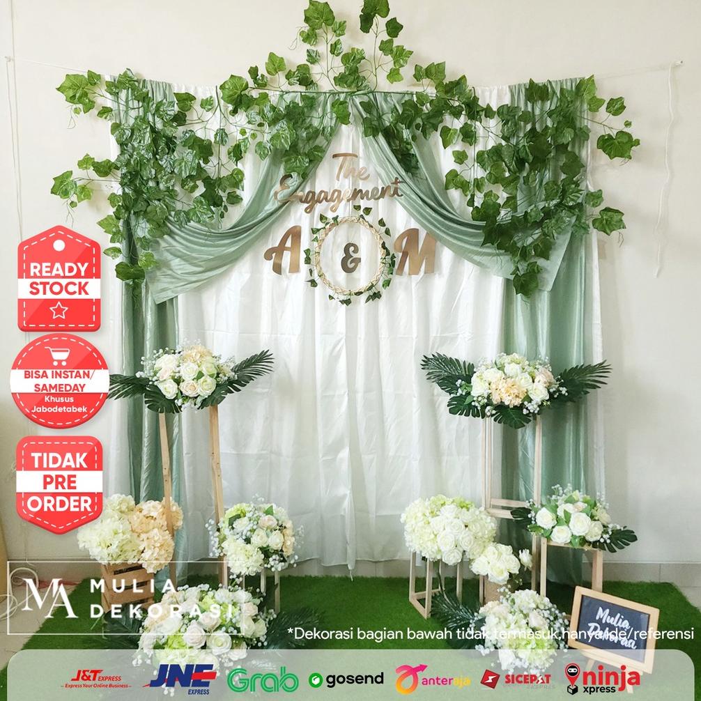 Dekorasi Bekdrop Lamaran Nikahan Syukuran Aqiqah Khitan Background Dinding Filamin Paket Mulia Vv