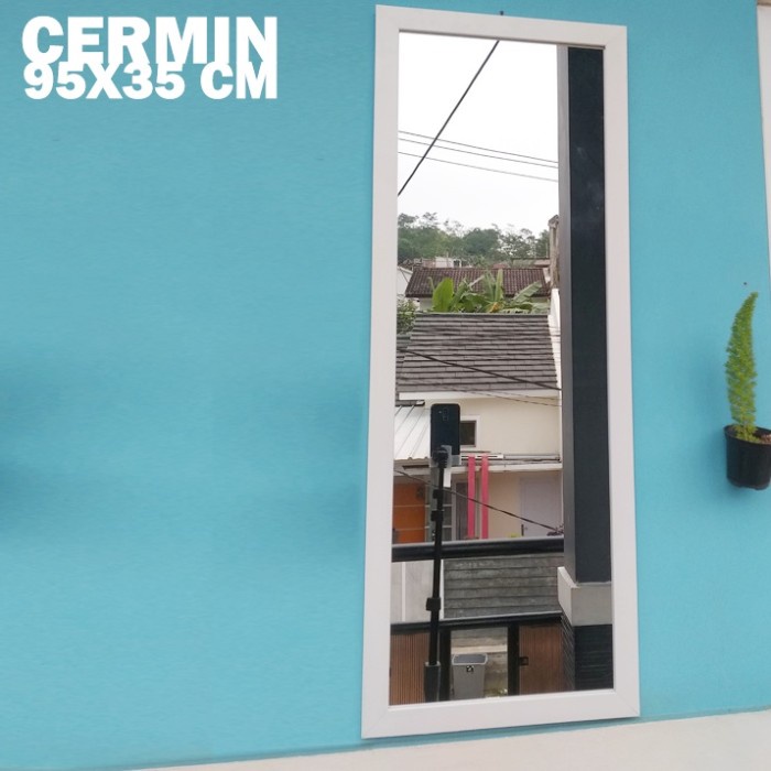 Terlaris Kaca Cermin Dinding Gantung Panjang 95X35 Cm - Kaca Panjang Full Body