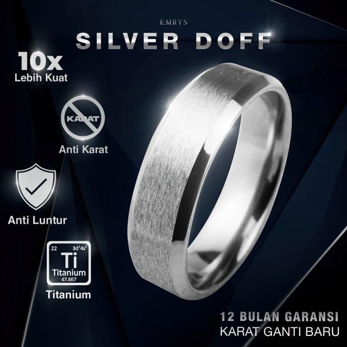 Emrys Simple Ring Silver Doff Cincin Pria Wanita