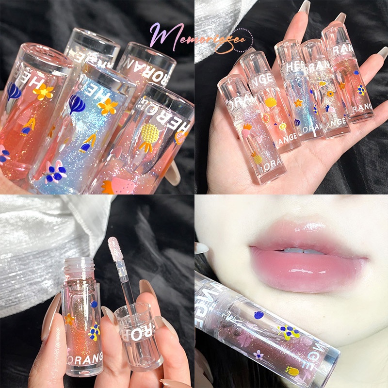 COD&Ready HERORANGE Lip Oil Transparan Lip Gloss Lip Plumper Moisturizing Lipgloss Korean Lipstik Gl